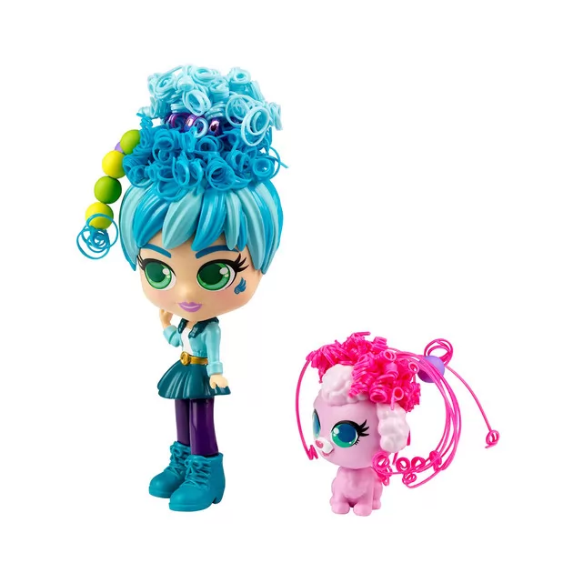 Игровой набор с куклой и питомцем Curligirls - Путешественница Адэли и Фиджи