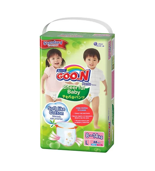 Трусики-подгузники Cheerful Baby для детей (L, 8-14 кг, унисекс, 48 шт) - 843285_1.jpg - № 1