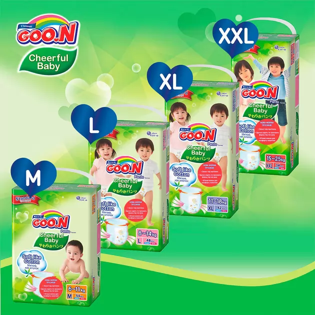 Трусики-подгузники Cheerful Baby для детей (XL, 11-18 кг, унисекс, 42 шт)