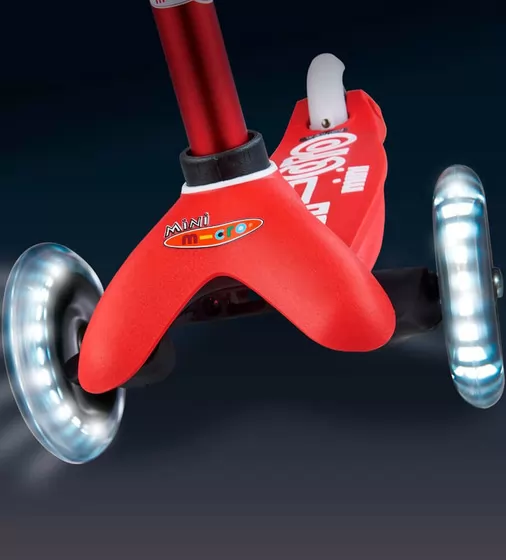 Самокат Micro серии Mini Deluxe" - Красный (LED)" - MMD052_10.jpg - № 10