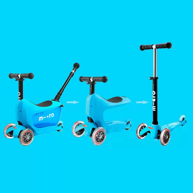 Самокат Micro серии Mini2go Deluxe Plus" - Голубой"