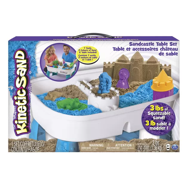 Набор песка для детского творчества - KINETIC SAND TABLE с двумя видами песка