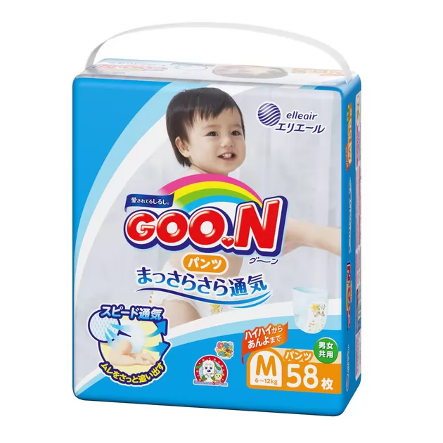 Трусики-Подгузники Goo.N Для Детей (M,  6-12 Кг) коллекция 2018 года