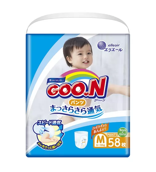 Трусики-Подгузники Goo.N Для Детей (M,  6-12 Кг) коллекция 2018 года - 853626_1.jpg - № 1