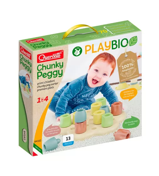 Мозаика серии Play Bio" - Геометрия Макси Chunky Peggy (большие фишки (12 шт.) + доска)" - 84162-Q_1.jpg - № 1