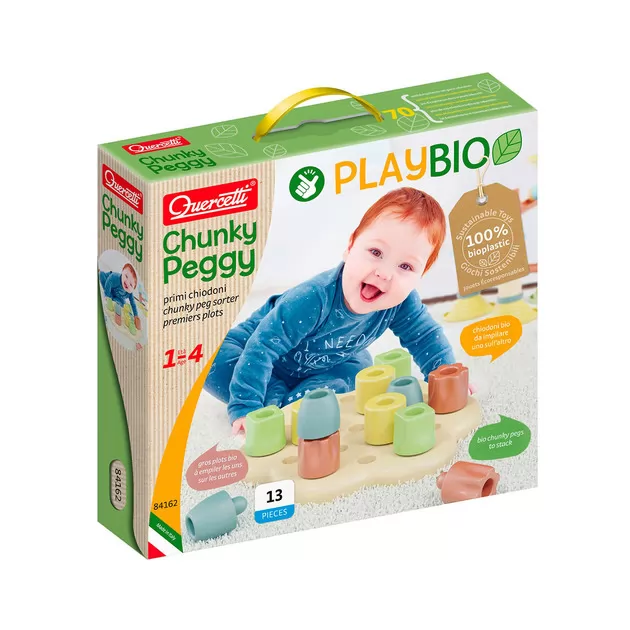 Мозаика серии Play Bio" - Геометрия Макси Chunky Peggy (большие фишки (12 шт.) + доска)"